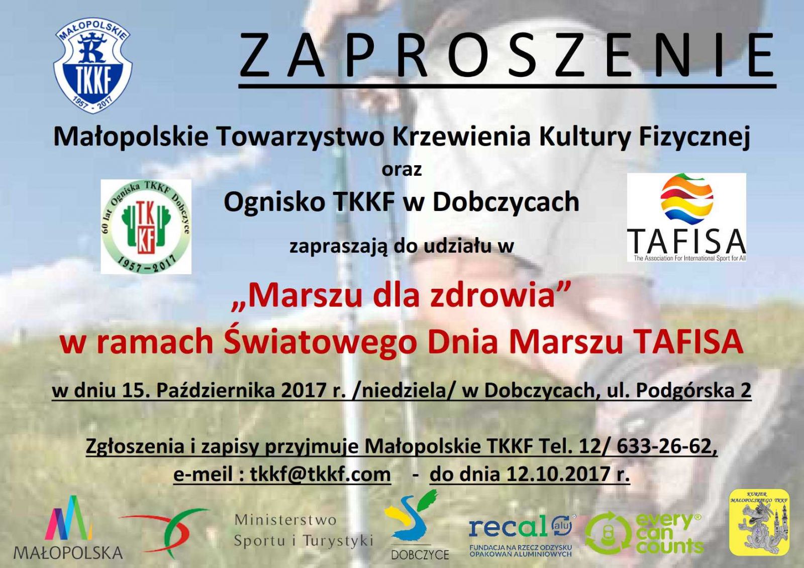 zaproszenie - marsz dla zdrowia