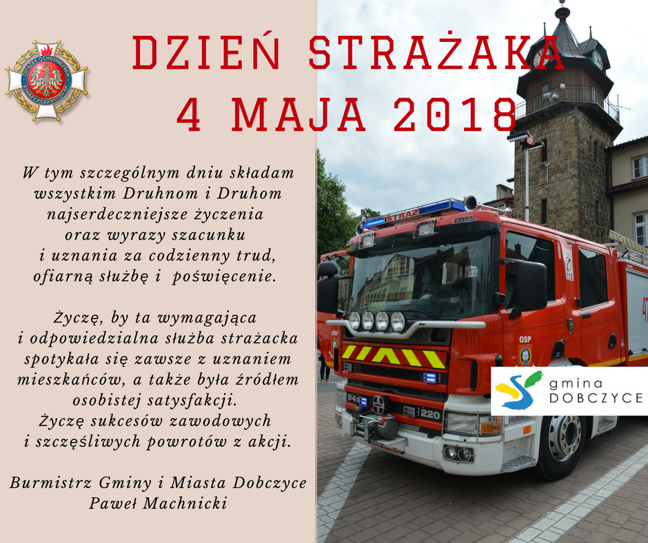 Dzień Strażaka 2018 - życzenia
