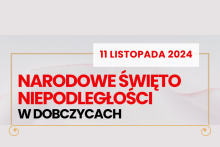 plakat Narodowe Święto Niepodległości w  Dobczycach