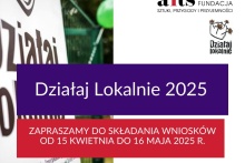 Plakat promujący konkurs "Działaj Lokalnie 2025"