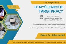 plakat promujący IX Myślenickie Targi Pracy