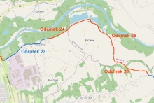 mapa nowych odcinków ścieżek rowerowych