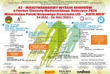 plakat informujący o trasach przebiegu wyściu i związanych z wyścigiem utrudnieniach w ruchu drogowym