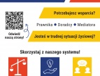 plakat informujący o niedopłatnej pomocy prawnej