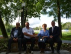 Od lewej Starosta Sarisskich Michalan, Mikulas Bibko, Józefa Baran i Burmistrz Tomasz Suś