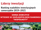 Gmina Dobczyce liderem inwestycji w powiecie i wysoko w ogólnopolskim rankingu