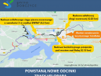 mapa przedstawiająca Dobczyce i naniesione ścieżki rowerowe będące przedmiotem postępowania przetargowego