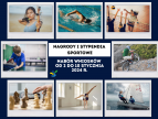 grafika poglądowa przedstawiająca kolaż zdjęć z różnymi dyscyplinami sportowymi, w środku napis nagrody i stypendia sportowe nabór wniosków od 2 do 10 stycznia 2024 r. 