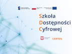 SDC czyli Szkoła Dostępności Cyfrowej baner z logotypami projektowymi