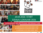 w lewej strony grafiki jest 6 prostokątnych zdjęć jedno pod drugim z różnych wydarzeń w prawej części w ramkach o różnych kolrach zamieszczone są informacje o terminach spotkań informacyjnych 