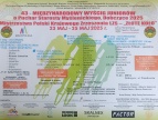 Plakat informacyjny dotyczący wyścigu kolarskiego, na którym są opisane wszystkei etapy wyścigu.