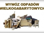 napis: odbiór odpadów wielkogabarytowych i grafika przedstawiająca odpady