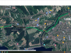 Mapa orientacyjna przedstawiająca planowane do budowy odcinki trasy VeloRaba