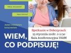 Plakat "Wiem co podpisuję"