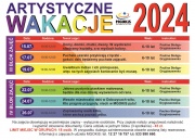 plakat przedstawiający harmonogram zajęć plastycznych