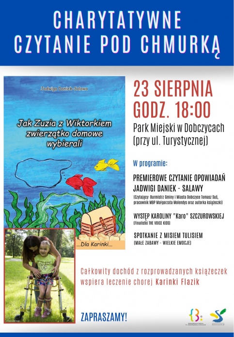 Charytatywne czytanie pod chmurką w Parku Miejskim
